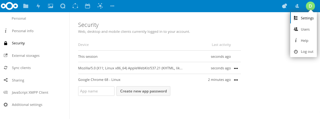 How to manage connected browsers and devices in Nextcloud? – bTactic